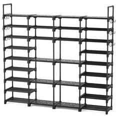 PRICES MAY VARY. 【Extra-large Capacity】: Are you looking for a larger capacity shoe rack? ROJASOP large 9-tier shoe rack Size 66"L x 12"W x 60.3"H Inches. The tall shoe rack can stores up to 68 pairs adult shoes, different height levels fit from loafers, boots and high heels or other larger accessories, enough for you and your family's daily life. The shoe rack for closet is perfect install at your home, in office garage or dorm room. 【Thoughtful Design】: ROJASOP metal shoe rack equipped with 18 Garage Shoe Rack, Tall Shoe Rack, Shoe Rack For Closet, Large Shoe Rack, Shoe Rack Organizer, Metal Shoe Rack, Entryway Closet, Stackable Shoe Rack, Shoe Rack Closet