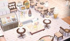 an image of a kitchen and dining area in animal crossing