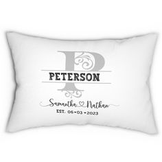 personalized pillow with the letter p on it