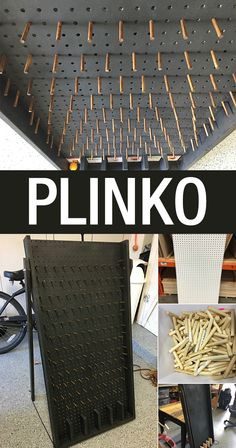 several pictures of different types of woodworking tools and equipment with the words plinko above them