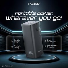 an advertisement for the new fast charger