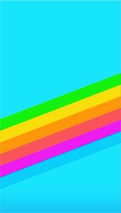 a rainbow colored line on a blue background