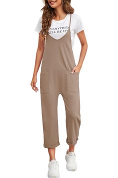 PRICES MAY VARY. High Quality Material-this oversized jumpsuits for women loose fit is made of high quality material, soft and comfy oversized sleeveless jumpsuit, strentchy jumpsuit women, a must have oversized onesies for women in your wardrobe Vogue Design-womens jumpsuits casual, womens overalls, one piece jumpsuits for women, stretchy overalls for women loose fit, womens jumpsuits, overall jumpsuit for women, loose jumpsuits gives you a wonderful wearing experience Eyecatching Look-this sle Teacher Jumpsuit Outfit, Baggy Jumpsuit Outfit, Linen Jumpsuit Outfit, Casual Jumpsuit Outfit, Stretchy Overalls, Fall Jumpsuit Outfit, Onesies For Women, Jumpsuits For Women Casual, Casual One Piece