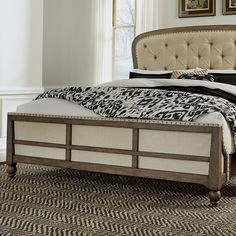 the bed is made up and ready for someone to use it in their home or office