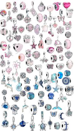 Cutest Pandora Charms, Preppy Pandora Bracelet, Aesthetic Pandora Charms, Pandora Charms Aesthetic, Pandora Charm Bracelet Aesthetic, Pandora Bracelet Ideas, Pandora Summer