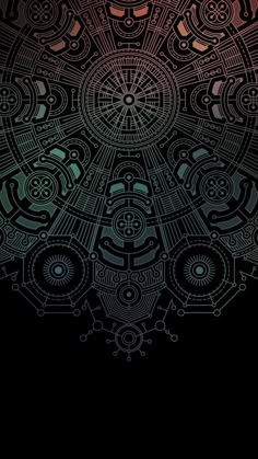 a black background with an intricate design on it