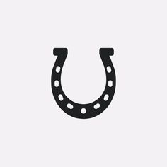 a black and white image of a horseshoe