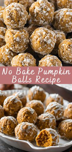 no bake pumpkin balls recipe on a plate