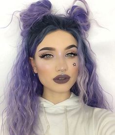 Hair Goal, Purple Ombre Hair, Lavender Hair, Ombre Wigs, Ombre Hair Color, Pastel Hair, Oc Ideas, Long Wavy Hair