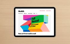 the moma website displayed on a tablet