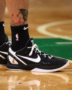 a close up view of the shoes worn by basketball players