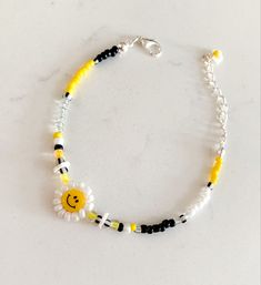 Trendy White Beaded Bracelets With Smiley Face, Smiley Face Beads, Beaded Smiley Face, Fun Beaded Bracelets With Smiley Face, Beaded Smiley Face Necklace, Hip Jewelry, Diy Jewelry Necklace, Bracelets Handmade Diy