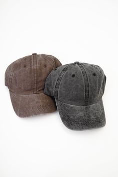 A woven dad cap featuring an oil wash Hats, Dad Caps, Button Top, Metal Hardware, Dad Hat, Dad Hats, Baseball Hats