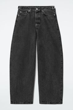 One of the most directional fits in our denim collection, the Coast jeans are shaped with wide legs and elongated hems that pool over your shoes. Crafted from organic- and recycled cotton-blend denim, this pair is offered in a black wash and designed with industrial buckles that adjust the fit at the waist.  Relaxed fit, low rise, wide leg, extra-long lengthButton and zip closure, 12oz.Organic cotton is grown from non-genetically modified seeds without chemical fertilizers or pesticides  Shell: Wide Leg Jeans Black, Jean Large, Denim Collection, Vest Shirt, Your Shoes, Cashmere Coat, Wide Legs, Matching Top, Jeans Black