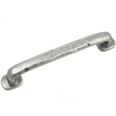 a metal handle on a white background