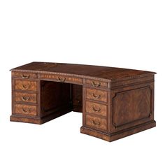 an antique desk with two drawers on each side