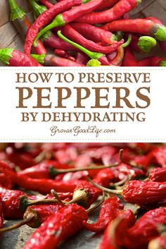 how to preserve peppers by dehydraing