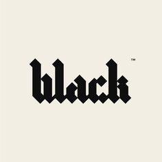 the word black written in cursive type