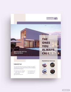 a brochure with an image of a house and the words, the ones you always