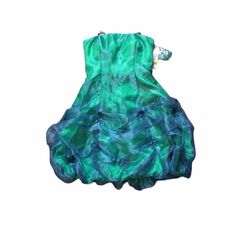 Strappy Back Bubble Formal Dress Morgan & Co 3/4 Teal Green Color. Length: 27" Y2k Prom Dress, Green Formal Dresses, Sparkly Prom Dress, Morgan Dress, Black Tie Formal, Teal Green Color, Purple Prom, Strapless Prom Dress, Sequin Formal Dress