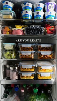 an open refrigerator filled with lots of food