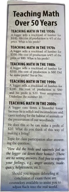 a sign that says teaching math over 50 years