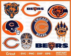 chicago bears svg, dxf, eps and png designs for cricut