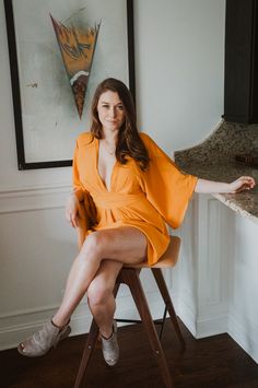 Size: S, Color: Orange Orange Robe Dress, Wrap Dress Orange, Kimono Mini Dress, Dress Date Night, Date Dresses, Kimono Sleeves, Date Night Dresses, Kimono Dress, Kimono Sleeve