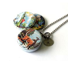 Paint by Number Locket Necklace Nature Stag Farm by polarity Number Jewelry, Make A Necklace, Magnetic Necklace, Art Necklaces, Jewel Necklace, Tin Gifts, Necklace Box, Cool Necklaces, Key Pendant