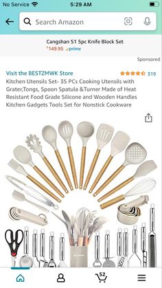 the kitchen utensils are on sale for $ 3 99 each and they look great