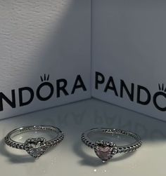 Matching Pandora Rings, Promise Rings Pandora, Pandora Bracelet Charms Ideas, Cute Promise Rings, Charm Bracelets For Girls, Pandora Bracelet Designs, Dream Gift, Pandora Rings