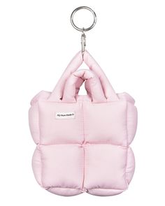 Puffer Mini Keychain Bag - Pink Mini Pink Gifts, Cheap Pink Pouch Baguette Bag, Cheap Pink Baguette Bag For Travel, My Mum Made It Puffer Tote, Puffer Pink Bag, My Mum Made It Puffer Bag, Tote Bag Keychain, Pastel Bags, My Mum Made It