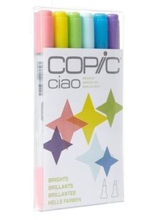 copic ciao brights, brilliantes, ball point highlighters in assorted colors