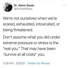 a tweet from dr glenn doyle on twitter