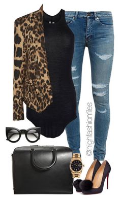 Ball Heels, Leopard Blazer, Animal Print Blazer, Leopard Coat, Chique Outfits, Light Jeans, Looks Street Style, Printed Blazer