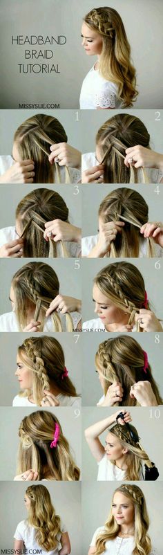 Step By Step Hairstyles, Hair Tutorials Easy, Hair Dos, Ponytail Hairstyles, Braid Styles, Diy Hairstyles, Pretty Hairstyles, Hair Hacks, Hair Tutorial