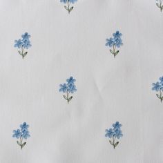 Forget Me Not cotton linen fabric Pretty Blue Flowers, Forget Me Not Flowers, Outdoor Canvas, Small White Flowers, Language Of Flowers, Check Fabric, Spring Fabric, Table Linen, Cornflower Blue