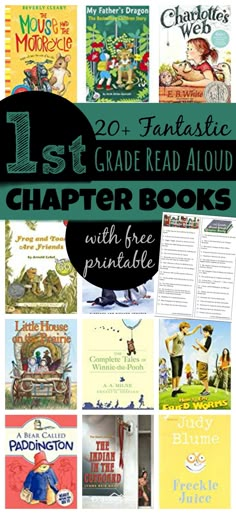 the first grade read aloud book with free printables for 1st grade students to use