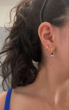 college, University, earrings, hoops, gold, silver, studs, dangles, aesthetic, summer 2023, 2022, italy, Positano, sorrento, capri, island, beach, wavy hair, jewelry, necklace, bracelet, rings 2 Lobe Ear Piercings, Double Lobe Piercing Aesthetic, Double Lobe Earrings, Double Pricing, Double Percinings Ear Ideas, Two Piercings Ear Ideas, Double Ear Lobe Piercings, Two Piercings Ear, Seconds Piercing