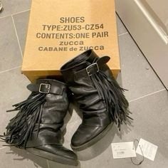 Zucca Boots, Fringe Boots, Shoe Inspo, New Rock, Dream Shoes, Dream Clothes, Fitness Inspo