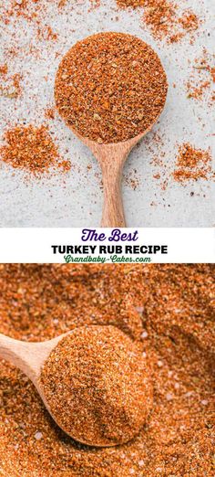 the best turkey rub recipe is made with ground spices and then seasoned in seasoning