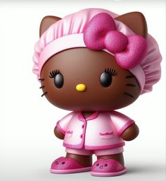 the hello kitty doll is wearing a pink outfit