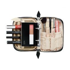 The smallest Planner size, Trish's patented Petite Makeup Planner is the one-and-only portable makeup vanity. Makeup Planner, Trish Mcevoy Makeup, Media Makeup, Power Of Makeup, Trish Mcevoy, Makeup Bag Organization, Mini Makeup, Black Makeup, Small Makeup