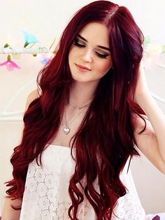 Best Red Hair Dye, Deep Red Hair Color, Deep Red Hair, Dyed Red Hair, Dark Red Hair, Hair Things, Different Hair Colors, Human Wigs