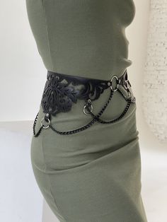 Belt Leather, Leather Harness, Women's Belt, Genuine Leather Belt, Edgy Outfits, Alternative Fashion, Belts For Women, Leather Belt, Laser Cut