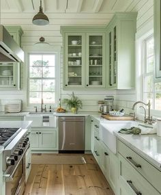 the kitchen is clean and ready to be used as a place for cooking or eating