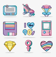 the different types of objects that can be found in this icon set