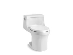 a white toilet sitting on top of a white floor