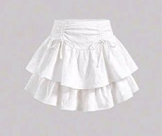 White Ruffle Skirt, Crochet Mini Skirt, Frilly Skirt, Rok Mini, Skirt Ruffle, Ballet Core, Skirt Tutorial, Swaggy Outfits, Modest Fashion Outfits