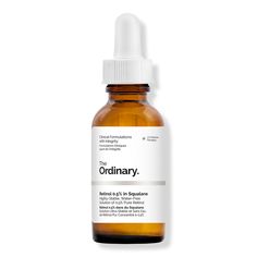 Retinol 0.5% in Squalane Serum - RETINOL 0.5% IN SQUALANE 1OZBenefitsTargets signs of agingImproves skin's elasticity, texture, and radianceFormulated WithoutAlcoholGlutenNutsSiliconeParabensSulfates - Retinol 0.5% in Squalane Serum The Ordinary Ascorbyl Tetraisopalmitate, The Ordinary Retinol, Retinoic Acid, Vitamin F, Mandelic Acid, Moroccan Argan Oil, Marula Oil, Skin Care Treatments, Skin Care Moisturizer